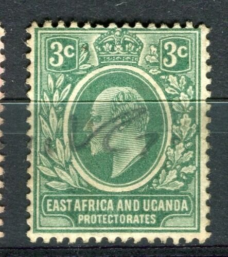 BRITISH KUT; Early 1900s Ed VII postal issue with fiscal cancel on 3c.  