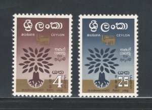 Ceylon 1960 World Refugee Year Scott # 360 - 361 MH