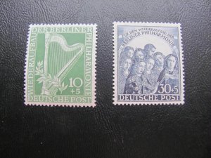 GERMANY BERLIN MNH 1950 SC 9NB4-5  MUSIC SET  $110.00 (100)