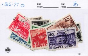 RUSSIA  1366-75  USED