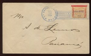 Canal Zone 3 Overprint Left PANAMA 2 1/4mm Below Bar on Cover with APEX Cert