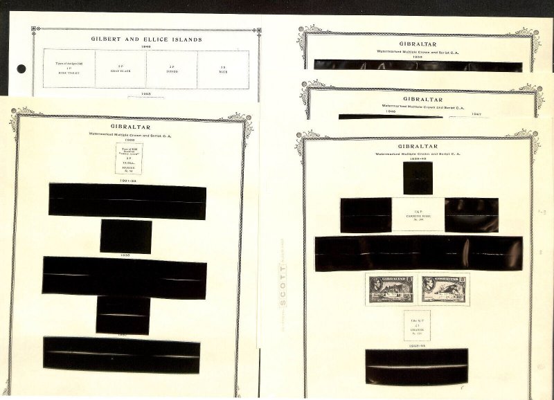 Gibralter Stamp Collection on 14 Scott Pages, 1886-1966 (BG)