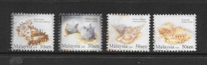 MALAYSIA #1221-4 SHELLS MNH