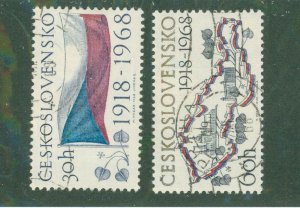 Czechoslovakia 1579-80 USED BIN $0.50