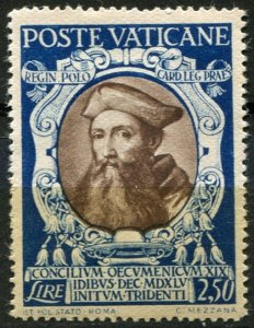 Vatican City Sc#117 MH/Unused, 2.50L dp bl, 4th Centenary of the Council of T...