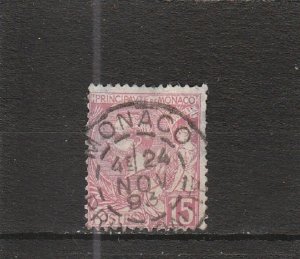 Monaco  Scott#  17  Used  (1891 Prince Albert I)