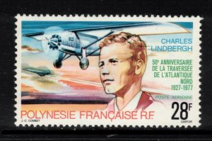 FRENCH POLYNESIA 1977 Charles Lindbergh; Scott C149, Yvert 125; MNH