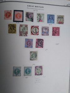 collection on pages Great Britain 1867-1900 EZ: CV $6590