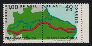 Brazil Trans-Amazon Highway Project 2v Pair 1971 MNH SC#1190a SG#1321-1322