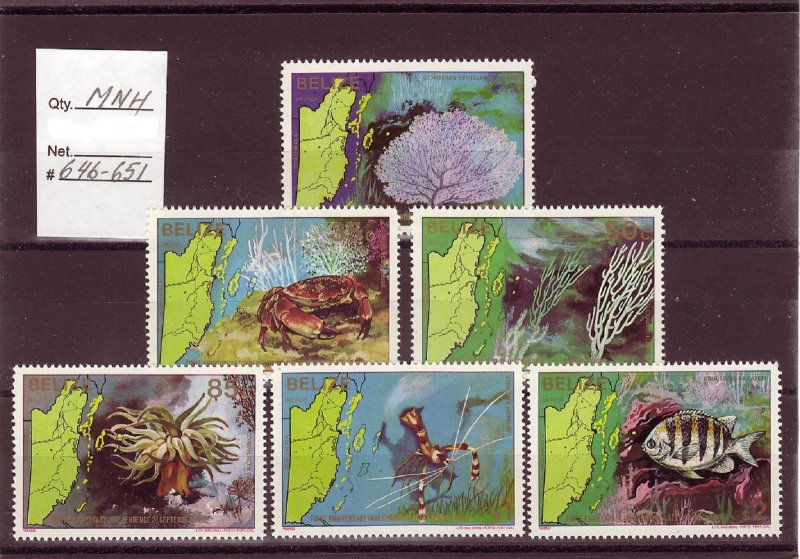 BELIZE SC# 646-651 MNH