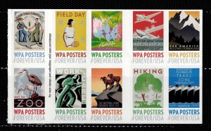 USA # 5180-89 WPA POSTERS MNH 10 FOREVER STAMPS