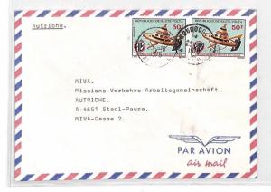 CA294 1976 Haute Volta MOUKASSA *Koudougou* Airmail Cover MISSIONARY VEHICLES