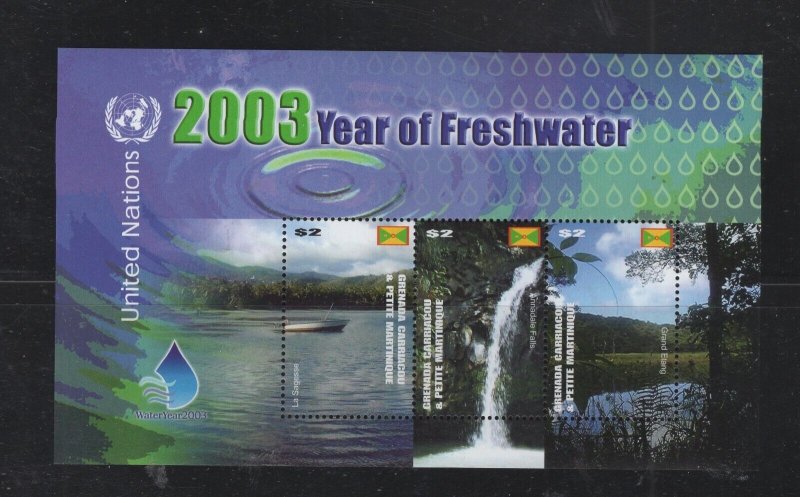 Grenada - Grenadines  #2470 (2003 Year of Fresh Water sheet of 3) VFMNH CV $4.50
