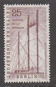 Germany - Berlin # 9N143, Radio Station & Towers, Mint Hinged 1/3 Cat.