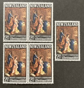 New Zealand 1969 #429, Wholesale lot of 5, MNH,CV $1.25