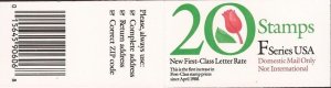 US Stamp - 1991 Flower F Rate Series - BP of 20 Stamps #BK183