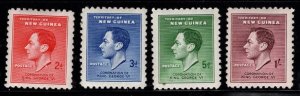 1937 New Guinea Scott #- 48-51 King George VI & Queen Elizabeth Coronation MNH