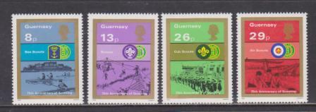 Guernsey Scott # 246-49 Scouting Year 1982 MNH