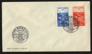 TURKEY 1956 Sakuma Dam set FDC - commem cancel.............................70018