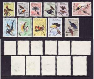 Papua New Guinea-Sc#188-98-unused NH set-Birds-1964-65-some stamps have a bit of
