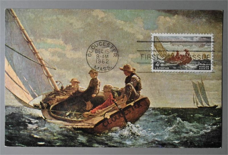 1207 FDC 4¢    Winslow Homer American Painter on Postcard