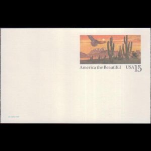 U.S.A. 1989 - Postal Card-Sonoran Desert 15c