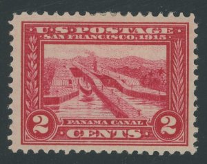 USA 398 - 2 cent Panama Pacific Perf 12 - VF Mint hinged