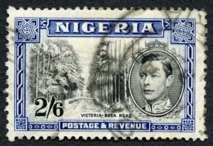 Nigeria SG58 KGVI 2/6 Perf 13 x 11.5 Fine used Cat 26 pounds