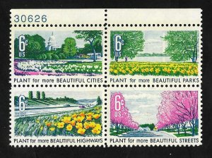 United States 1969 - MNH + PL # - Block - Scott #1368a