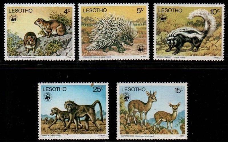 Lesotho Scott 228-232 Mint NH (Catalog Value $68.75)
