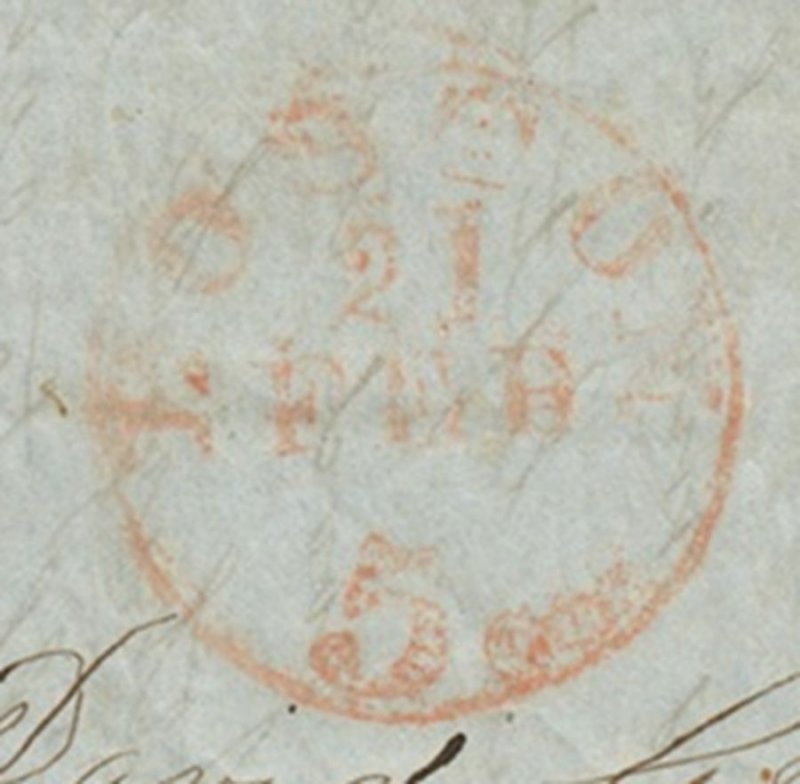#1 Franklin on cover with red cancel