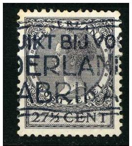 Netherlands 1926 - Scott 188 used - 27.1/2c Queen Wilhelmina