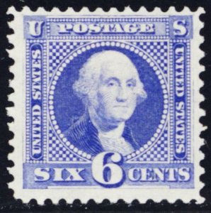 126, Mint OG (Small hr) 6¢ RE-Issue Bright And Fresh CV $1900 - Stuart Katz