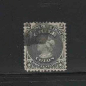 CHILE #16 1867 2c COLUMBUS F-VF USED