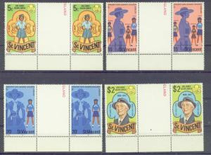 ST.VINCENT  504-7 MNH 1977 GIRL GUIDES 50th ANNIV. G.PR.