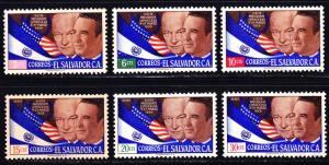 El Salvador Scott 703-705 / C184-C186  complete set  F to VF used.