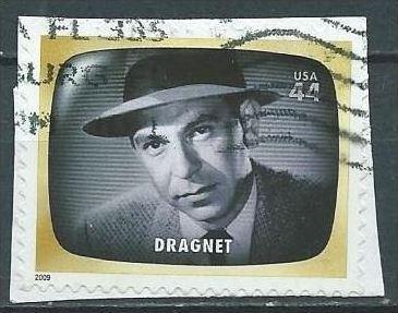 USA 2009 Early TV Memories: Dragnet 44¢ ON PAPER USED SC 4414e YV 4190 MI 45...