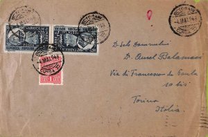 ac6485 - ROMANIA - Postal History - COVER to ITALY 1948-