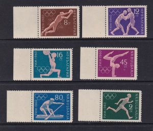 Bulgaria  #1113-1118  MNH  1960  Olympic games Rome
