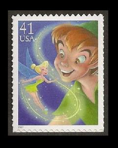 US 4193 Disney Magic Peter Pan and Tinker Bell 41c single MNH 2007