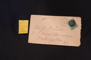 US 158 (or 184) on cover Grantville MA target to Wash. DC (#2491)