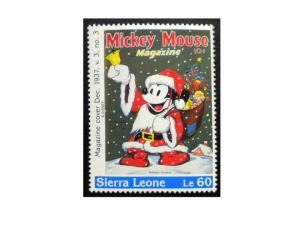 SIERRA LEONE MICKEY MOUSE STAMP 1992. SCOTT # 1573. MINT