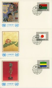 UNITED NATIONS #499-514 Flags FDC First Day Issue UNICEF Cover Collection 1987