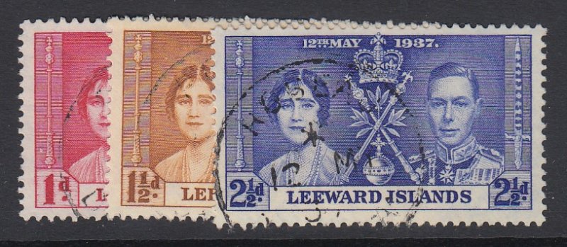 LEEWARD ISLANDS, Scott 100-102, used