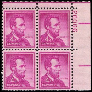 US #1036a LINCOLN MNH UR PLATE BLOCK #26066
