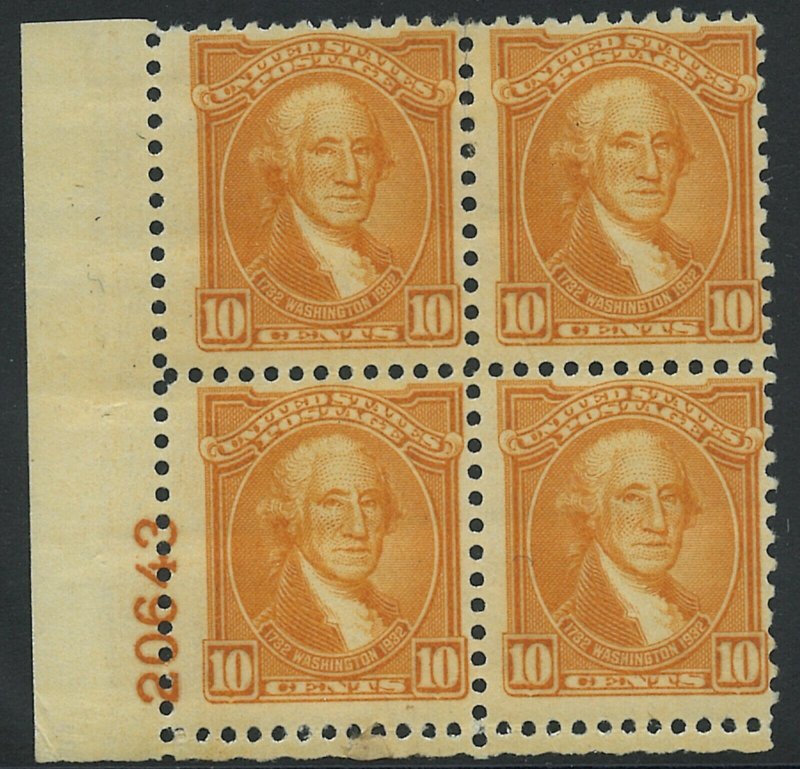 US Scott 715 MLH Plate Block of 4!  #20643