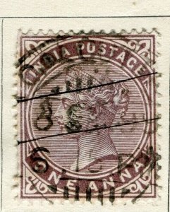 INDIA; 1881-1900 early classic QV issue used 1a. value