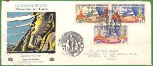 ZA1883 -  LAOS - Postal History -  FDC COVER  - 1964 UNESCO Namibia EGYPTOLOGY