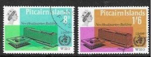 PITCAIRN ISLANDS SG59/60 1966 W.H.O. FINE USED