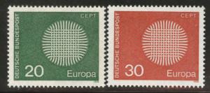 Germany Scott 1018-1019 MNH** 1970 Europa set